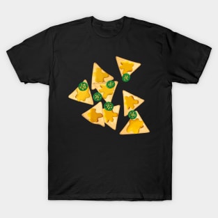 Nacho tortilla chips and jalapeños mexican food cinco de mayo celebration T-Shirt